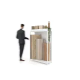 Expositor para parqué Peine Woodlook SX blanco lateral
