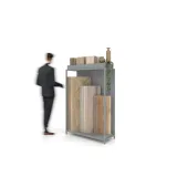 Expositor para parqué Peine Woodlook SX plata lateral