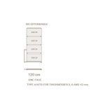 Expositor de azulejos corredero Pisa Multitiles 24 SX Blanco Fijo Plano Panel