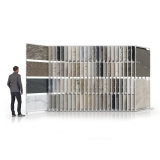 Expositor de azulejos corredero Pisa Multitiles 24 SX Blanco Fijo Abierto