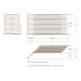 Expositor de azulejos corredero Pisa Multitiles 24 SX Blanco Fijo Plano