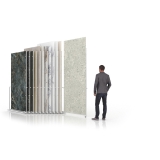 Abierto del expositor para azulejos de gran formato pisa slimshow dx 12 blanco abierto