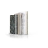 Abierto del expositor para azulejos de gran formato pisa slimshow dx 12 blanco cerrado