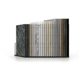 expositor para azulejos de gran formato Pisa Slimshow dx 24 negro cerrado