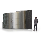 Abierto del expositor para azulejos de gran formato pisa slimshow dx plata