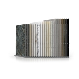 expositor para azulejos de gran formato Pisa Slimshow dx 24 plata cerrado