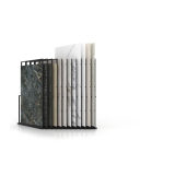 Expositor para azulejos gigantes Pisa Slimshow Polivalente 12 dx negro cerrado