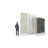 Expositor para azulejos gigantes Pisa Slimshow Polivalente 12 sx balnco abierto