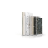 Expositor para azulejos gigantes Pisa Slimshow Polivalente 12 sx balco cerrado
