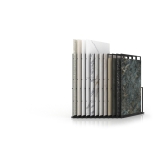 Expositor para azulejos gigantes Pisa Slimshow Polivalente 12 sx negro cerrado