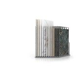 Expositor para azulejos gigantes Pisa Slimshow Polivalente 12 sx plata cerrado