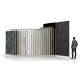 Expositor para azulejos gigantes Pisa Slimshow Multiformato dx blanco lateral