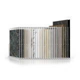 Expositor para azulejos gigantes Pisa Slimshow Multiformato dx blanco frontal