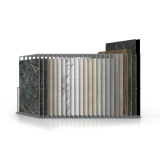 Expositor para azulejos gigantes Pisa Slimshow Multiformato dx 24 plata frontal