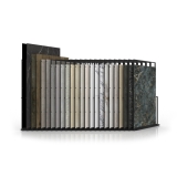Expositor para azulejos gigantes Pisa Slimshow Multiformato sx 24 negro frontal