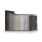 Expositor para azulejos gigantes Pisa Slimshow Multiformato sx 24 plata frontal