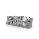 Accesorio expositor de cerámica Rack 3 plata