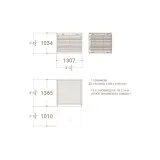 Cajonera para pavimentos Rhin panel 120 plano