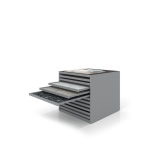 Cajonera para pavimentos Rhin bolon 102 plata abierto