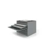Cajonera para pavimentos Rhin bolon 122 plata abierto