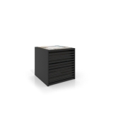 Cajonera para pavimentos Rhin bolon 92 negro frontal
