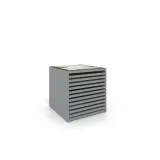 Cajonera para pavimentos Rhin bolon 92 plata frontal