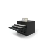 Cajonera para pavimentos Rhin ranurado 102 negro abierto