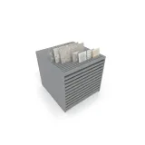 Cajonera para pavimentos Rhin ranurado 102 plata aereo