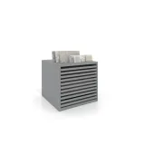 Cajonera para pavimentos Rhin ranurado 102 plata frontal