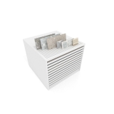 Cajonera para pavimentos Rhin ranurado 120 blanco aerea