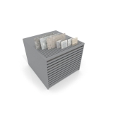 Cajonera para pavimentos Rhin ranurado 120 plata aerea