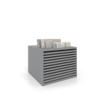 Cajonera para pavimentos Rhin ranurado 120 plata frontal