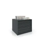 Cajonera para pavimentos Rhin ranurado 122 antracita frontal