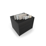 Cajonera para pavimentos Rhin ranurado 122 negro aerea