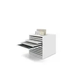 Cajonera para pavimentos Rhin panel 92 ranurado blanco abierto