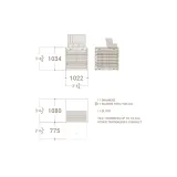 Cajonera para pavimentos Rhin panel 92 ranurado plano