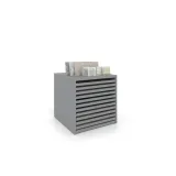 Cajonera para pavimentos Rhin ranurado 92 plata frontal
