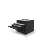 Cajonera para pavimentos Rhin panel 102 negro abierto