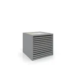 Cajonera para pavimentos Rhin panel 102 plata frontal
