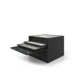 Cajonera para pavimentos Rhin panel 120 negro abierto