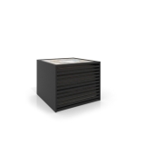 Cajonera para pavimentos Rhin panel 120 negro frontal