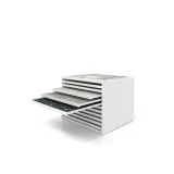 Cajonera para pavimentos Rhin panel 122 blanco abierto
