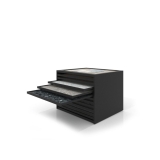 Cajonera para pavimentos Rhin panel 122 negro abierto