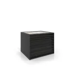 Cajonera para pavimentos Rhin panel 122 negro frontal