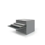 Cajonera para pavimentos Rhin panel 122 plata abierto