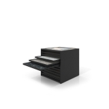 Cajonera para pavimentos Rhin panel 92 negro abierto