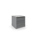 Cajonera para pavimentos Rhin panel 92 plata frontal