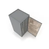 Expositor de azulejos corredero Roma 10 dx 2400 plata abierto
