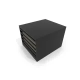 Cajonera para azulejos Tevere doble cara liso negro aereo