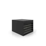Cajonera para azulejos Tevere doble cara liso negro frontal